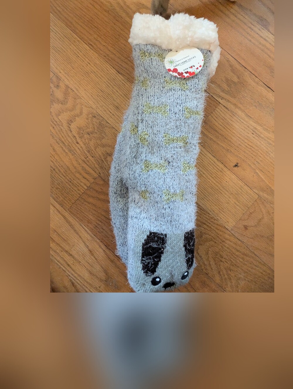 NWT Fluffly Puppy Slipper Socks